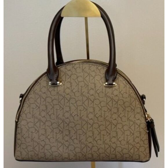 Calvin Klein signature collection top handle dome satchel/crossbody - Picture 3 of 12